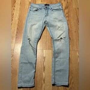 Light blue ripped slim fit jeans size 30
